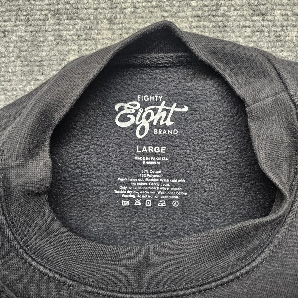 Eighty Eight Brand Just Keep Growing Graphic Sweatshirt Black Large RN89970